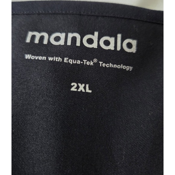 Mandala Scrub Top  2xl Midnight Blue New With Tags - Picture 3 of 4